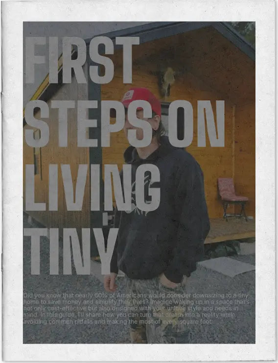 How to Start Living Tiny ebook cover – beginner's guide to tiny house living